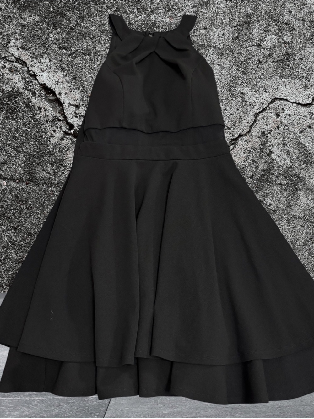 Little Black Elegant Midi Fit-and-Flare Dress